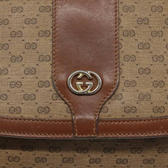 GUCCI Micro GG Canvas Shoulder Bag Pvc Beige - Picture 14 of 16